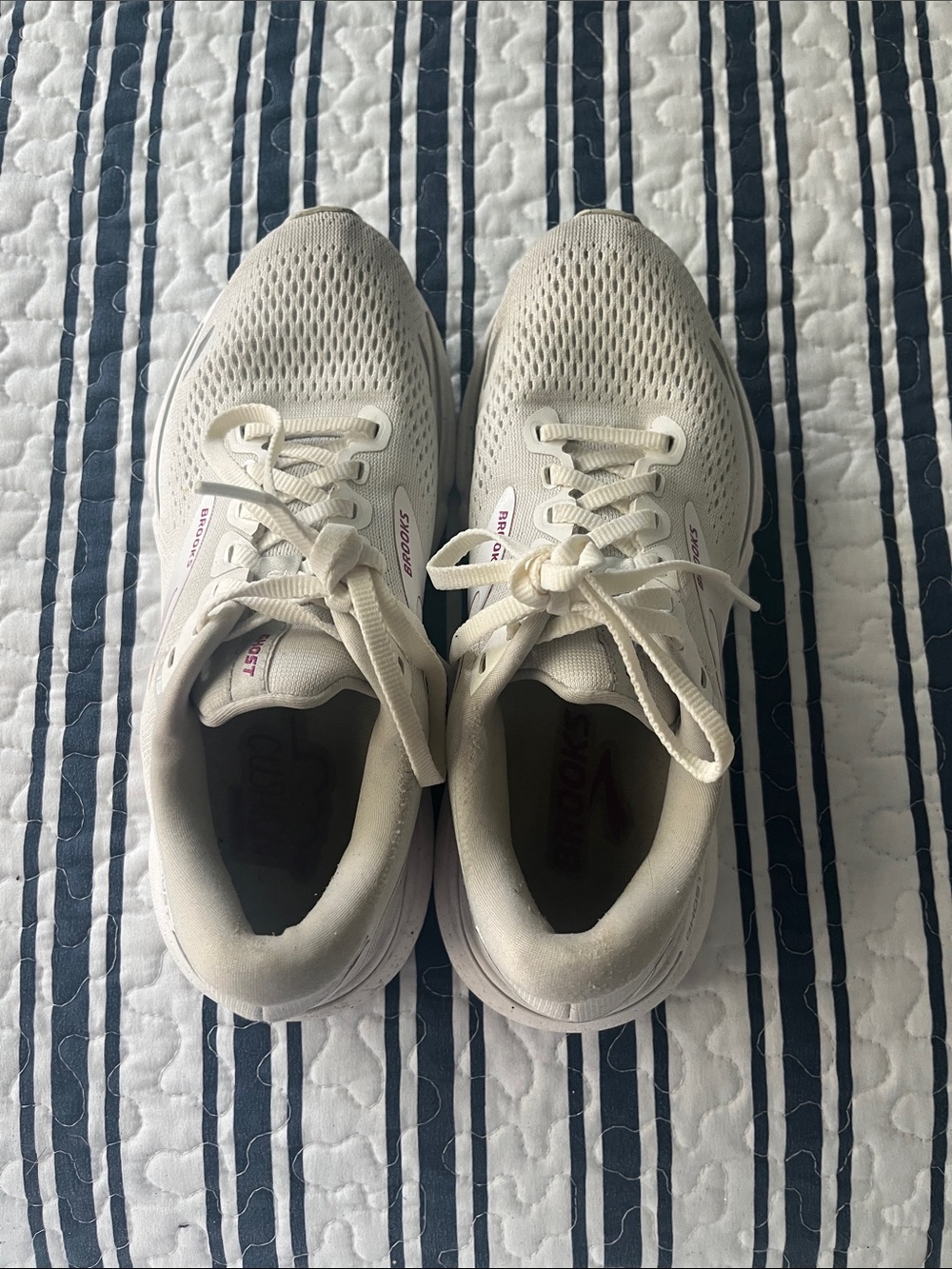 Brooks Women's Lace-Up Running Shoes in Cream